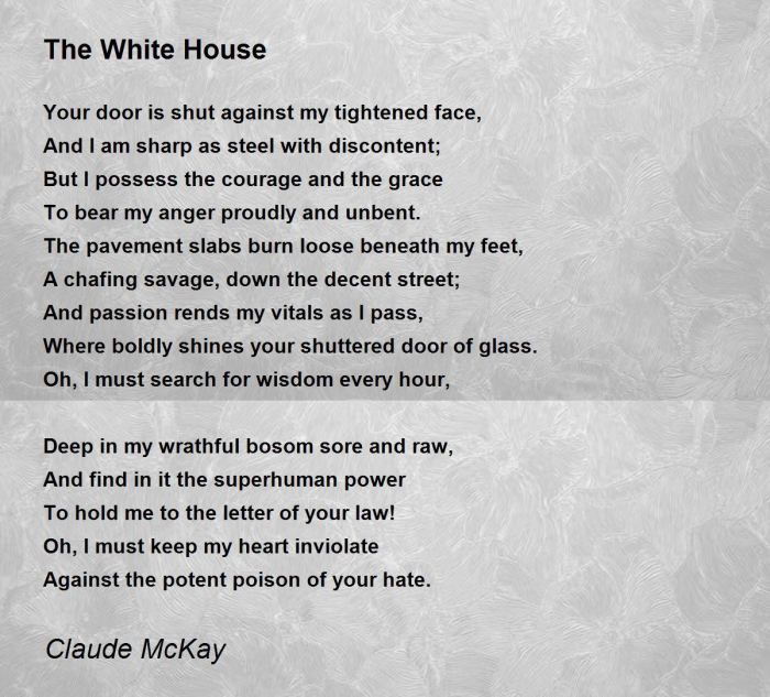 Claude mckay the white house