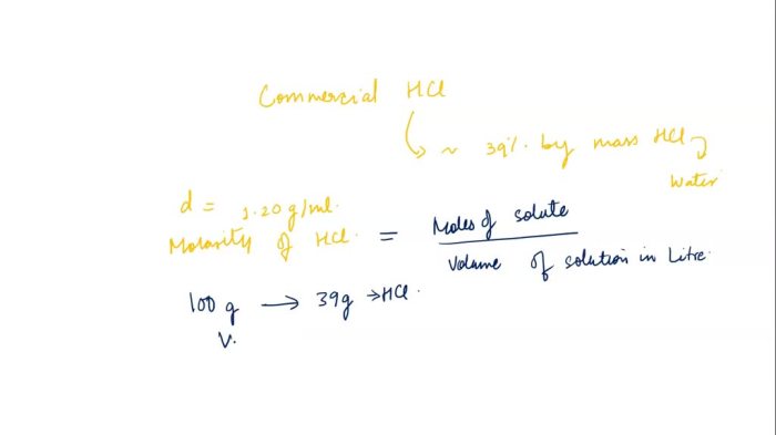 Commercial grade hcl solutions are typically 39.0