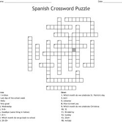 Day of the dead crossword puzzle spanish answers